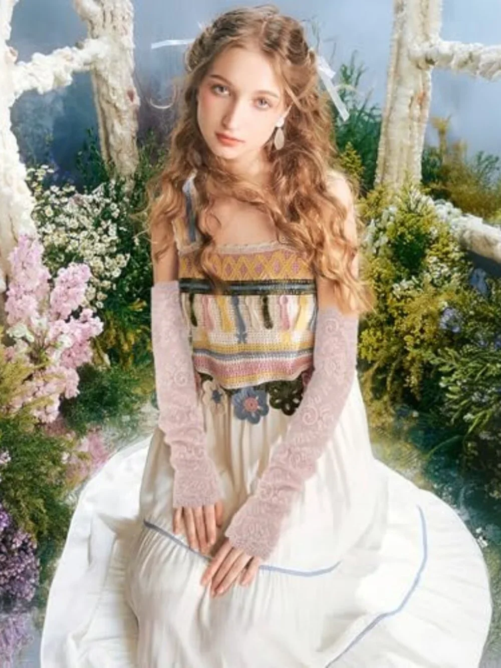 Fingerless Lace Gloves & Sleeves 18